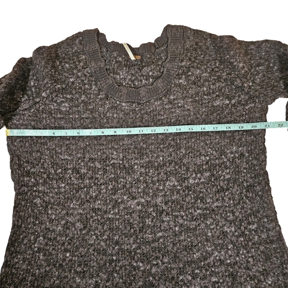 Free People Dark Gray Fleck Knit Long Sleeve Sweater, Large - Picture 11 of 13